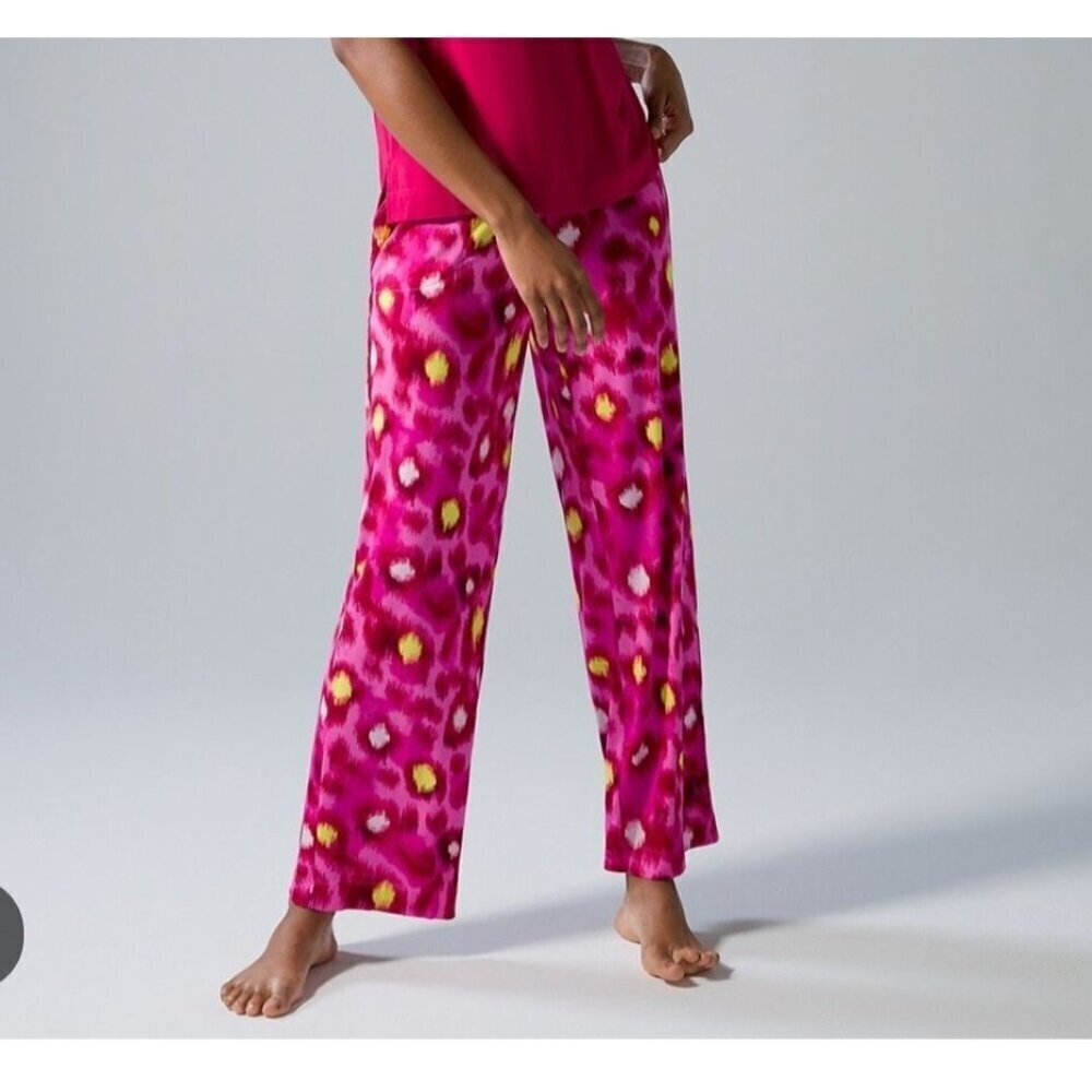 Soma pajama pants sz M Short Fierce Stiletto pattern pink